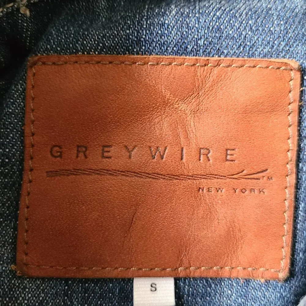 GREYWIRE New York‎ Lilly Denim Vest Soho Distressed Medium Wash Women's Small